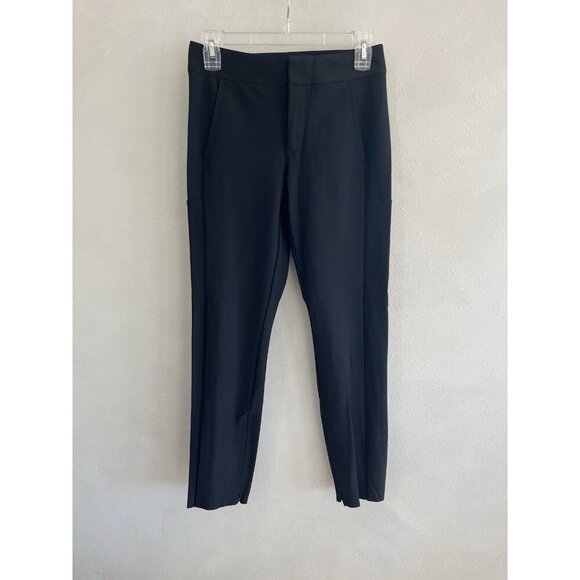 Athleta Women’s 2 Stellar Trouser Straight Leg Pants Black Casual Pants Workout - Picture 1 of 3